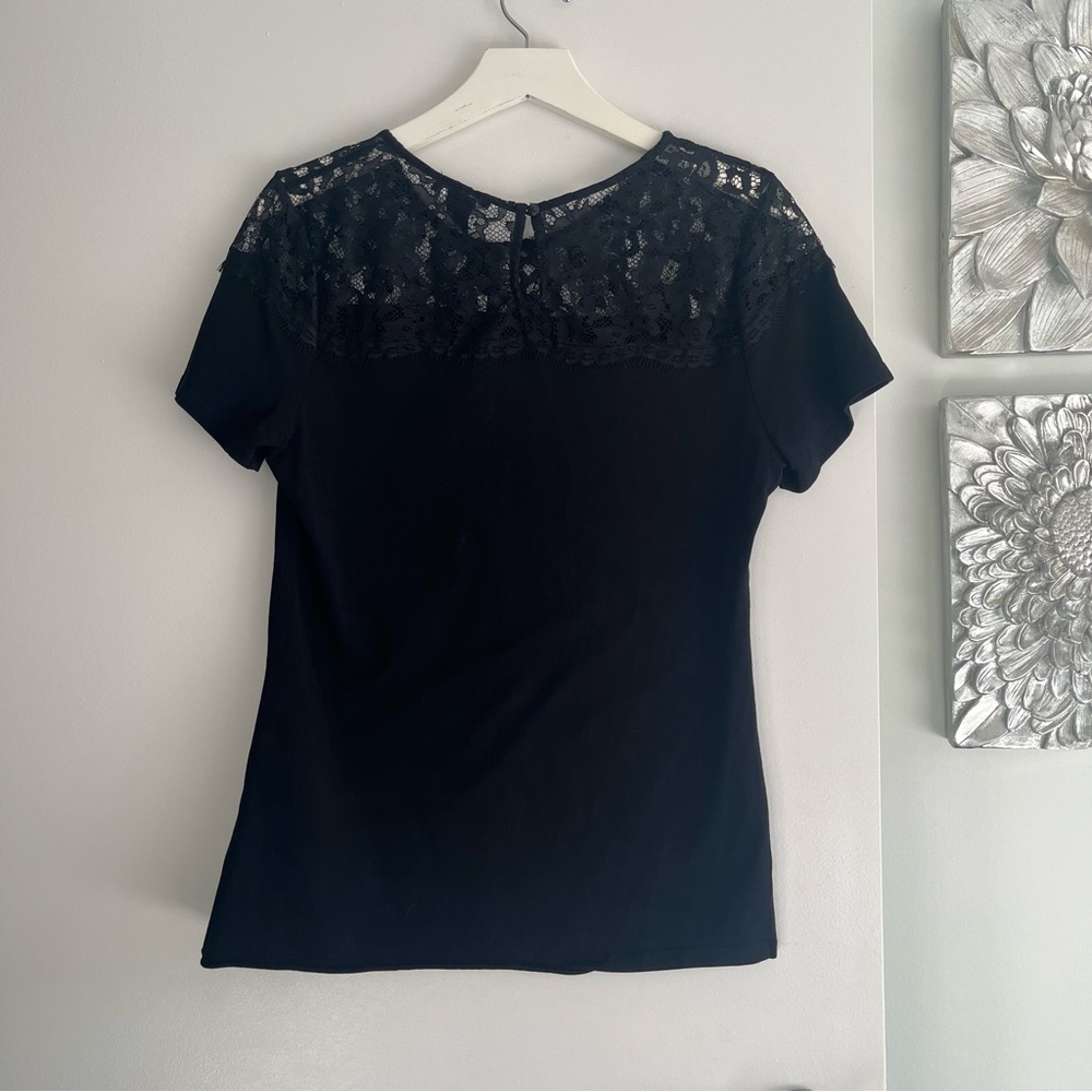 H&M Black Lace T-Shirt
